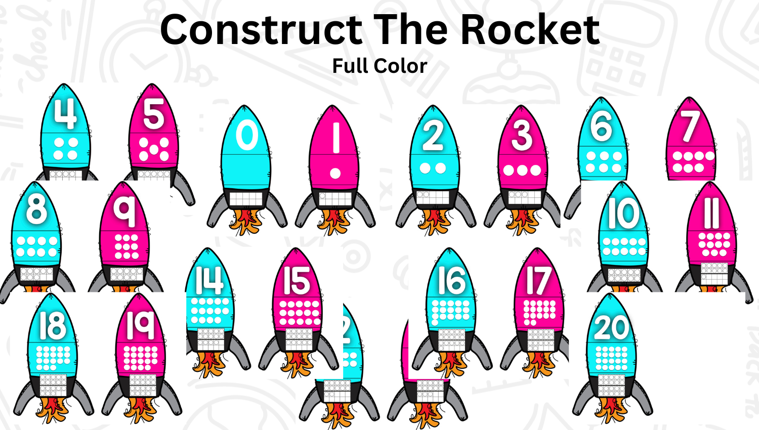 Rocket Numbers and Counting – The Kindergarten Smorgasboard Online Store