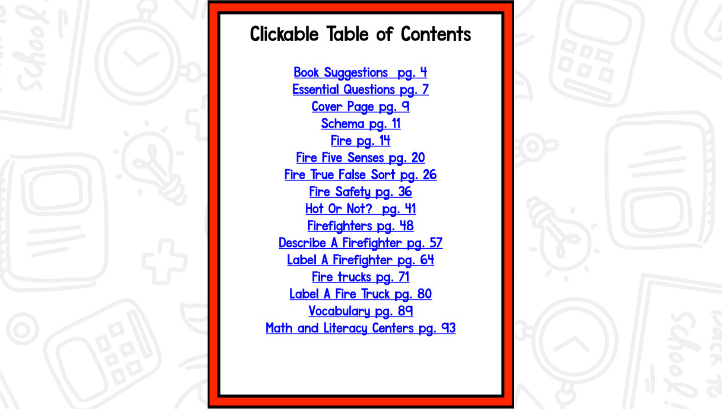 Fire Safety: A Research and Writing Project PLUS Centers!