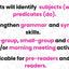 Fix It Up! Bunny Trail Subject & Predicates