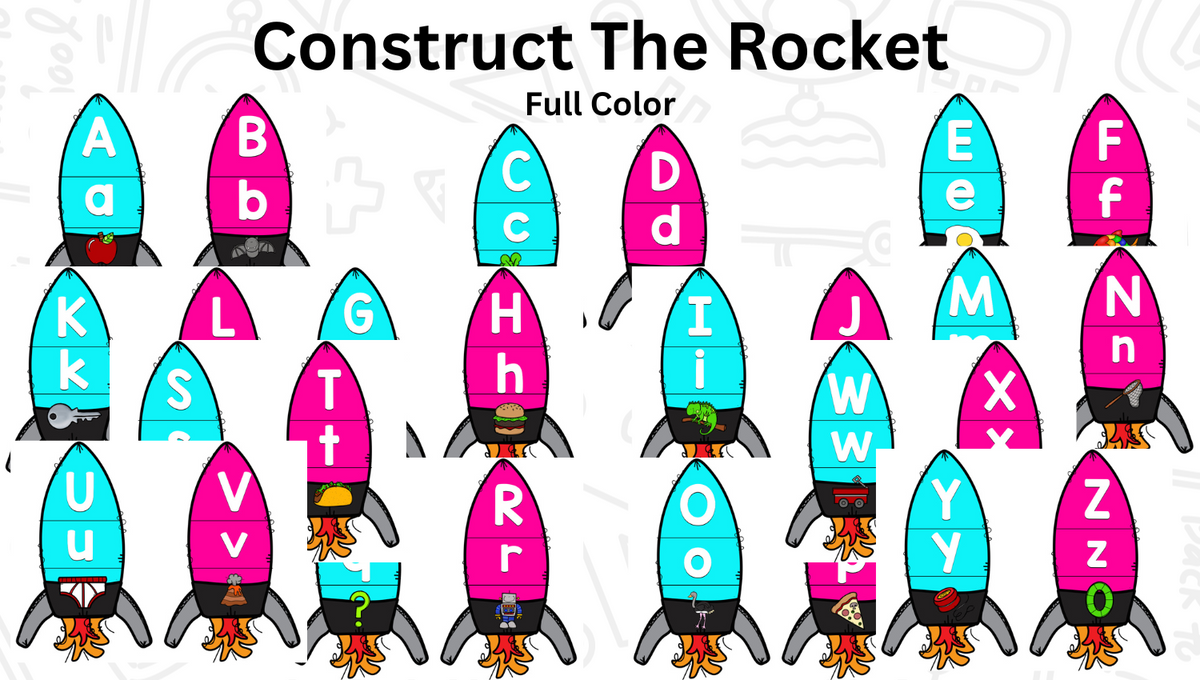 Cup Rocket Lettering Rocket Letters and Sounds – The Kindergarten Smorgasboard Online Store
