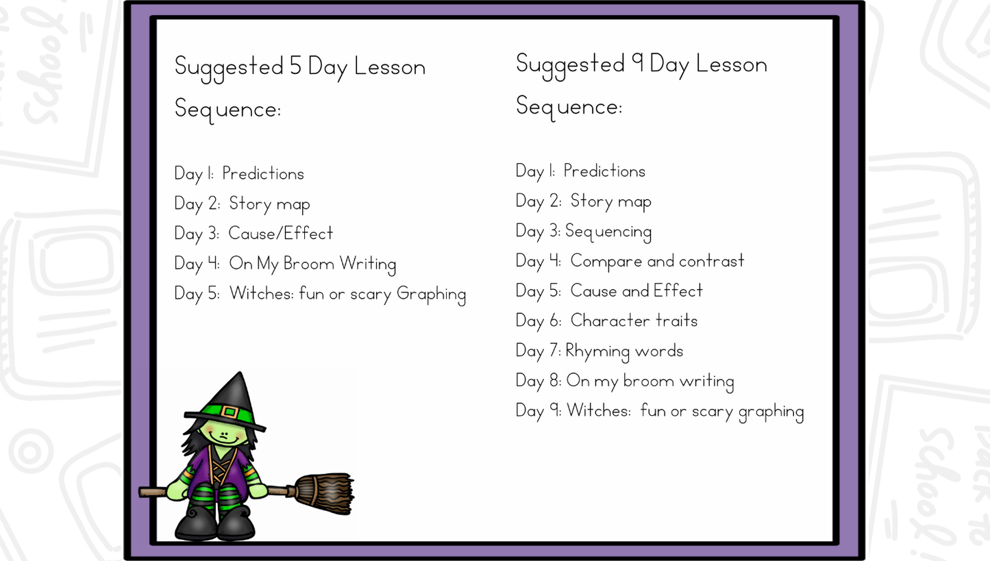 Room On The Broom Unit--Sequencing, Writing, And Activities