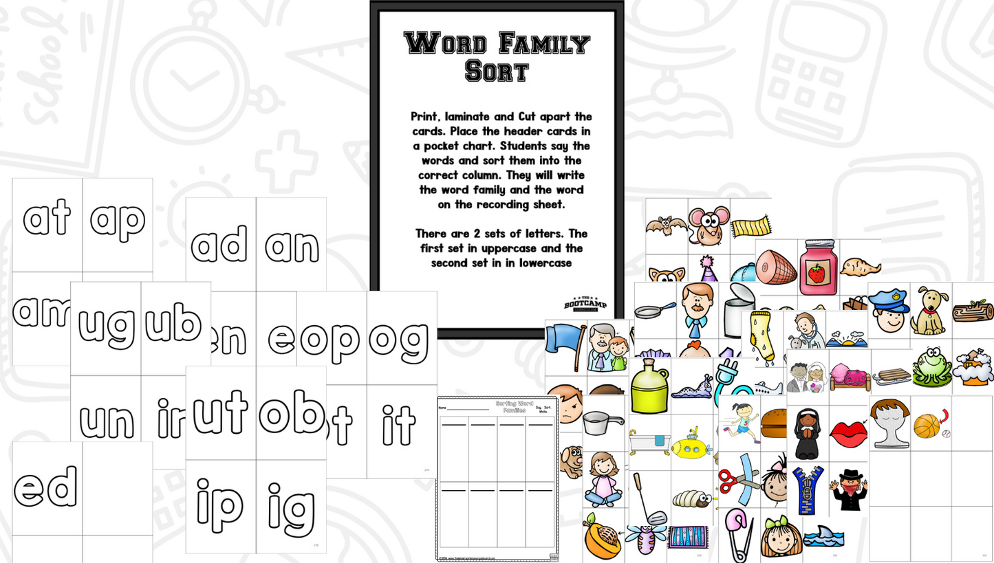 Word Family Bootcamp (Safari Theme)