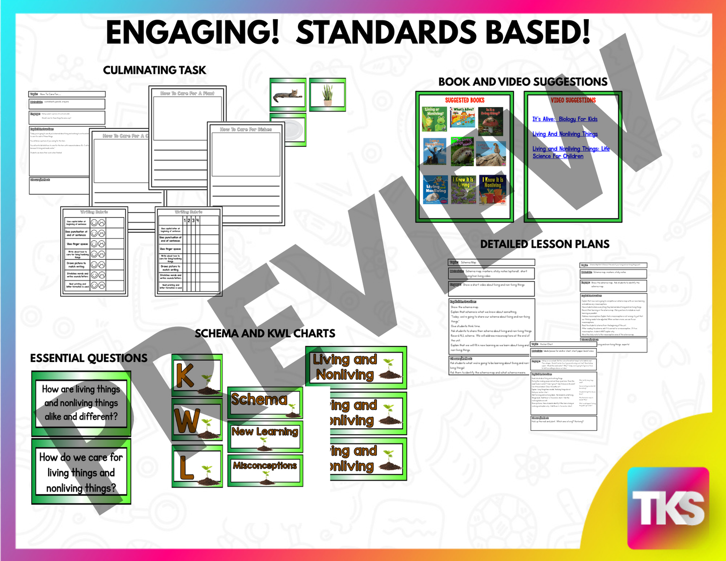 Living and Nonliving Things Science Unit | Kindergarten and First Grade Science