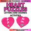 Valentine's Day Activities: Heart Puzzles: Letters and Sounds