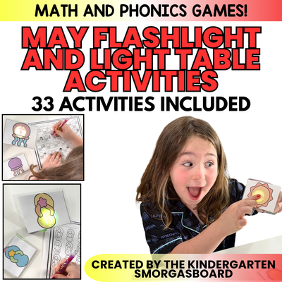 May Flashlight Activities: Light Table Activities For Summer, Ocean, Insects