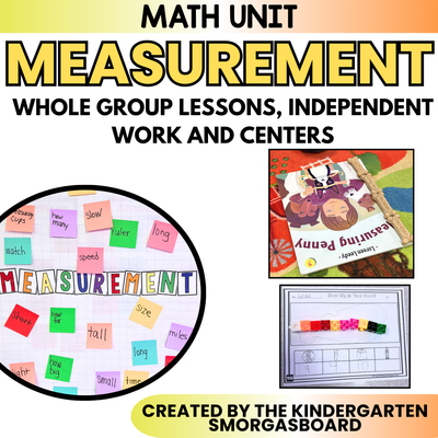 Measurement Activities & Measurement Worksheets Low-Prep Kindergarten Math Unit