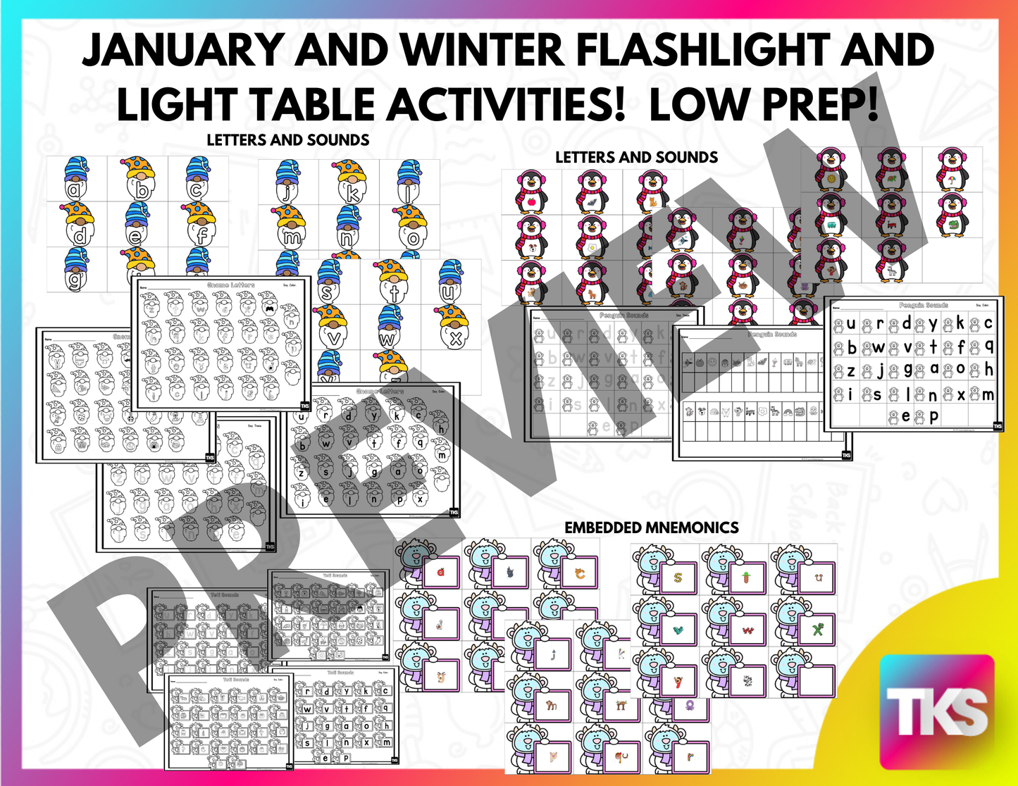 January Flashlight Activities: Light Table Activities For Winter