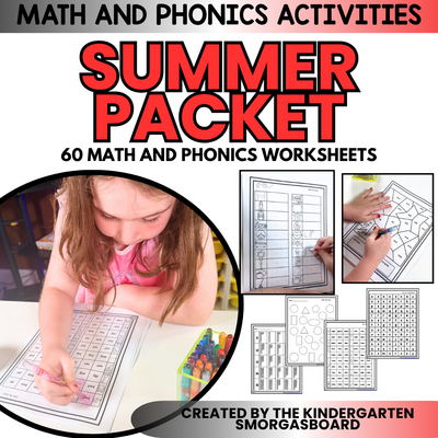 Summer Packet | Summer Worksheets | Kindergarten Review | 60 Worksheets