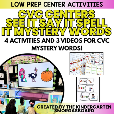 CVC Phonics Secret Words! CVC Mystery Words Phonics Activities