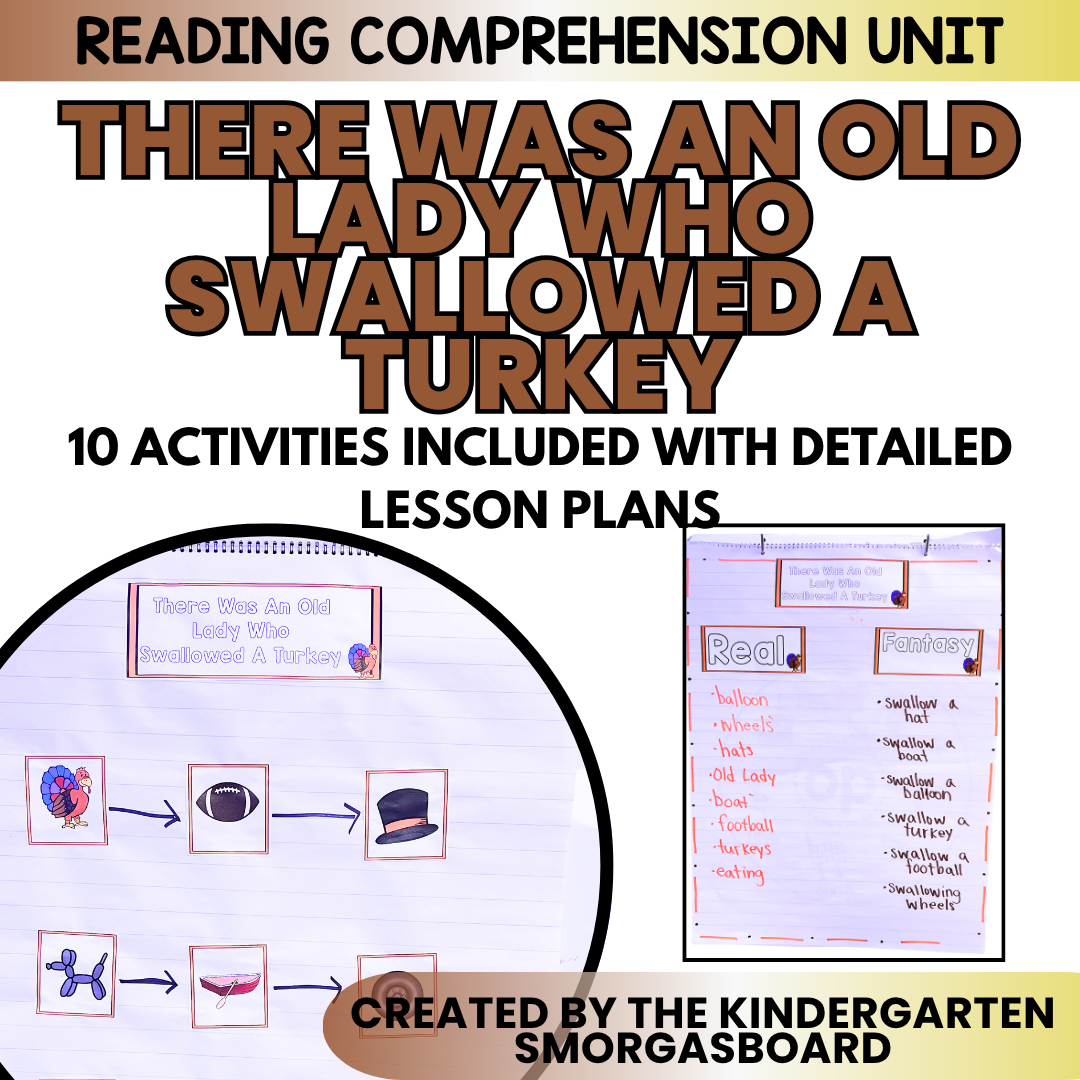 There Was An Old Lady Who Swallowed A Turkey Activities