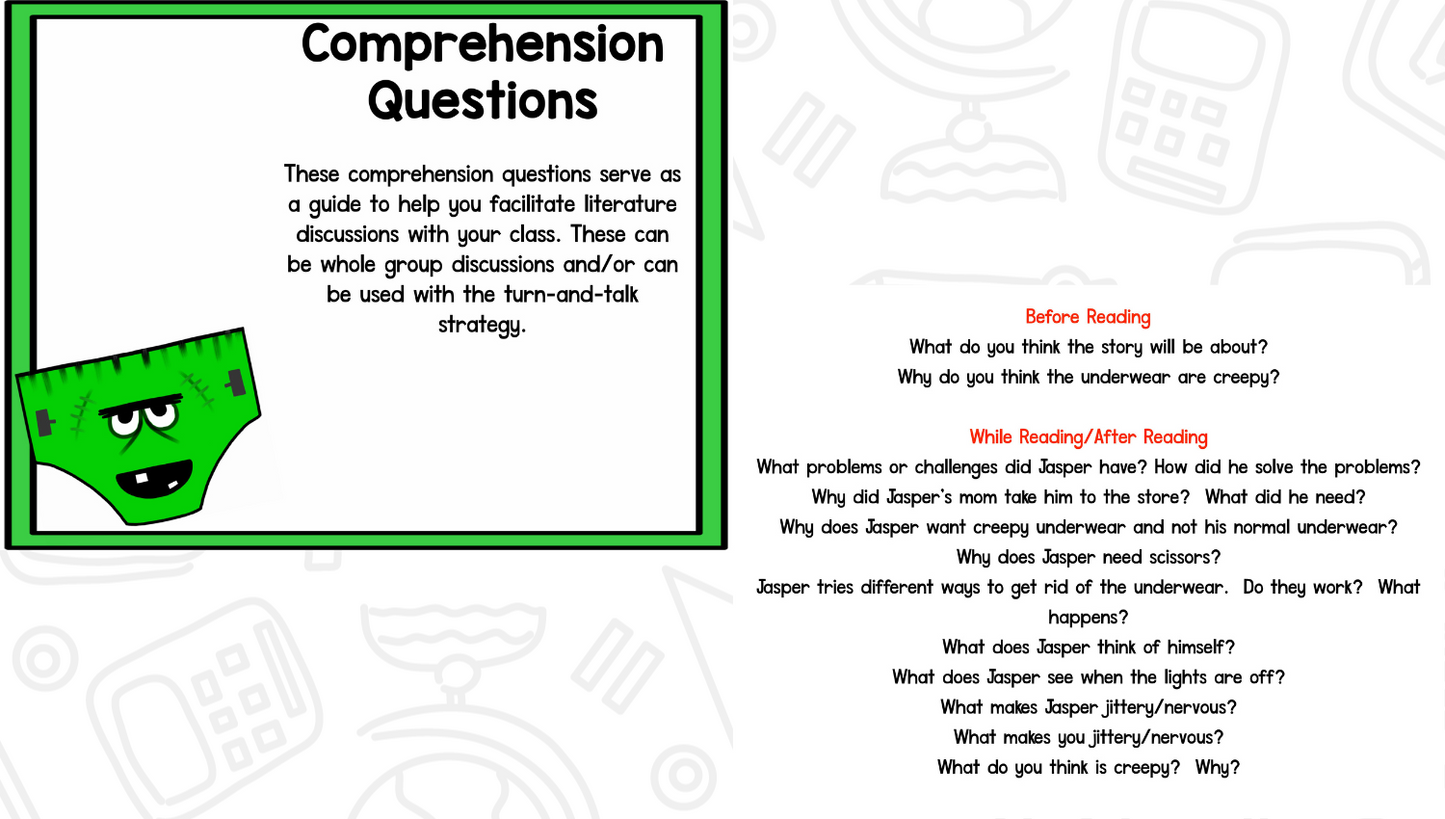 Creepy Pair of Underwear - Creepy Underwear Lesson Plans And Activities