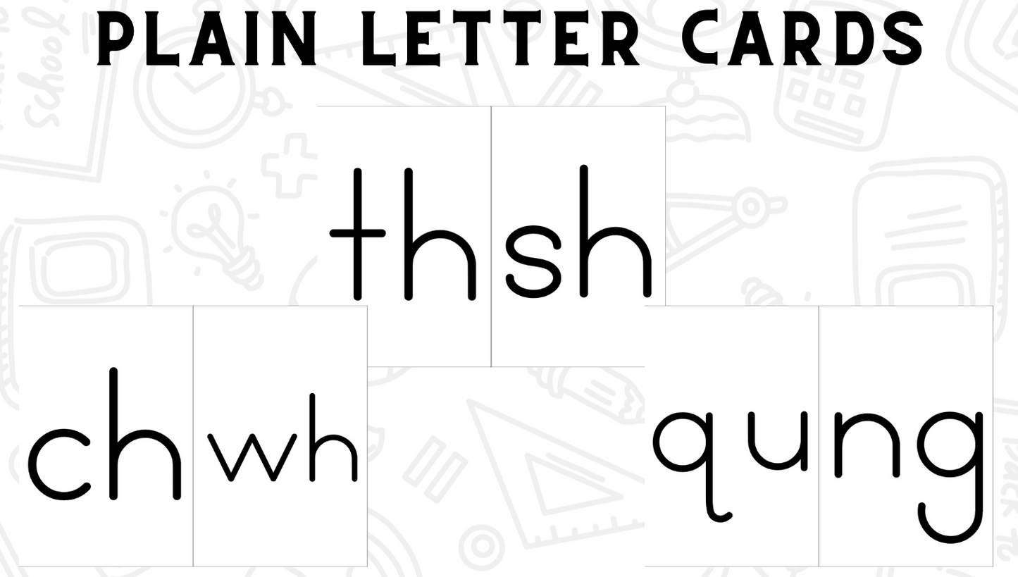 Large Letter Cards for Phonics Lessons