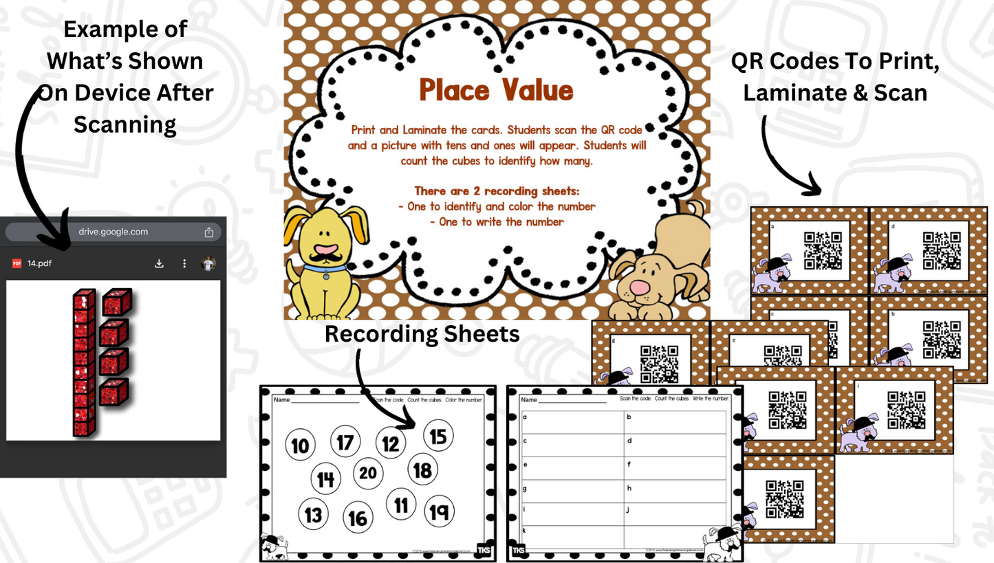 Woof! Woof! QR Codes for Math and Literacy