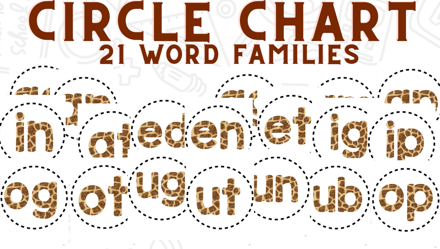 Word Family Bootcamp (Safari Theme)