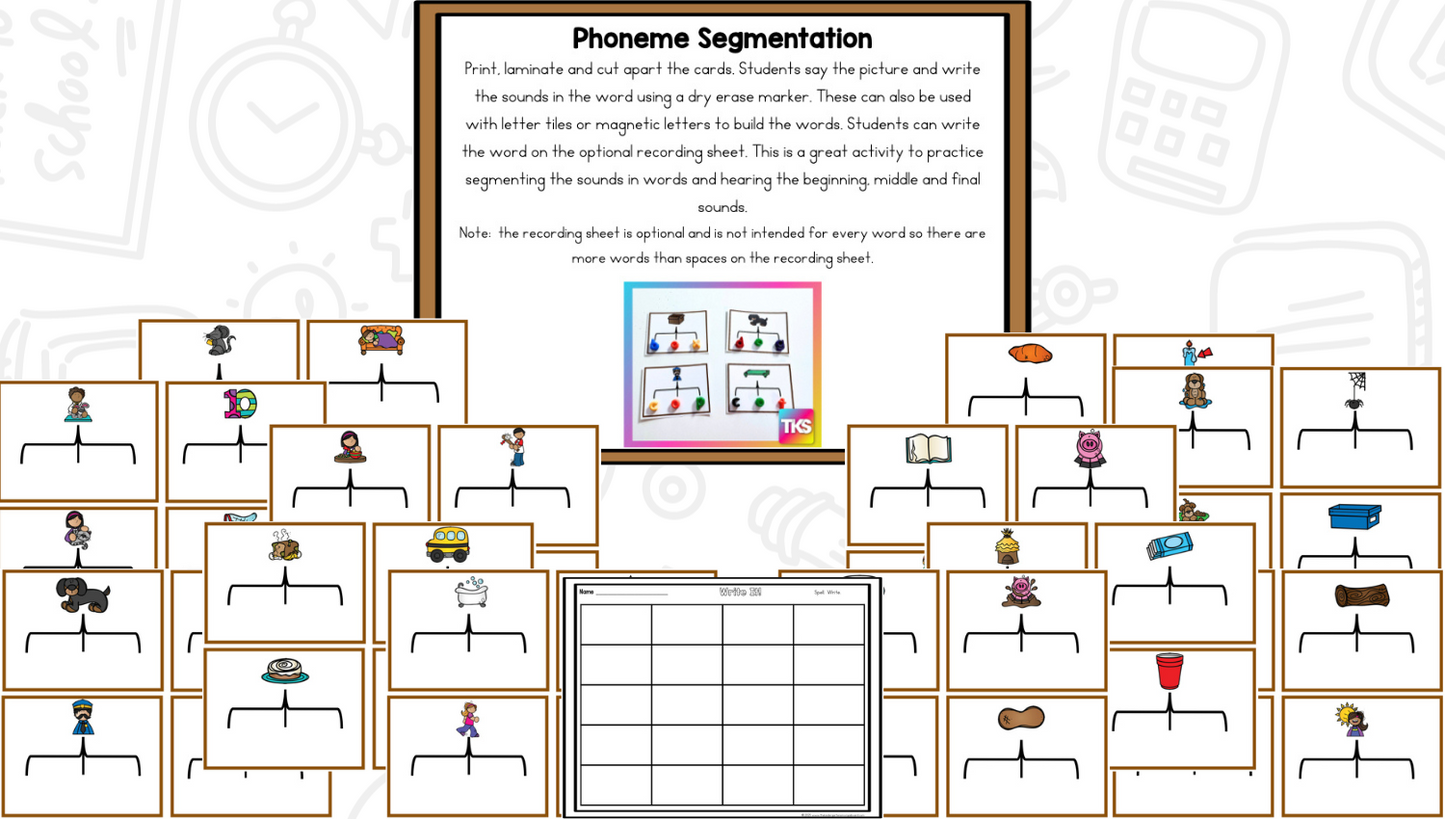 See It Say It Spell It! CVC Words - Phonics & Phonemic Awareness Activities