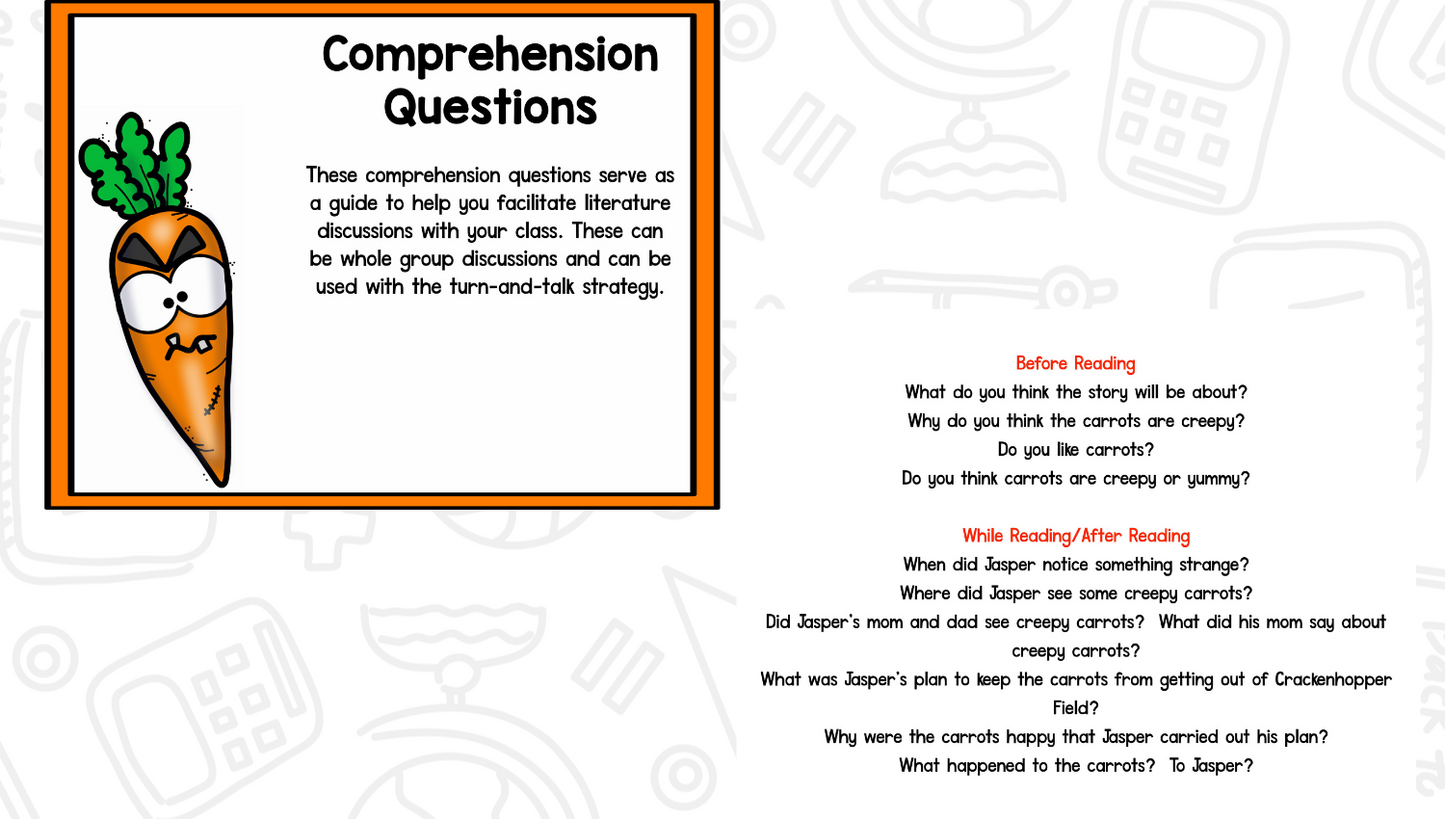 Creepy Carrots - Reading Comprehension Strategies & Activities - Read It Up!