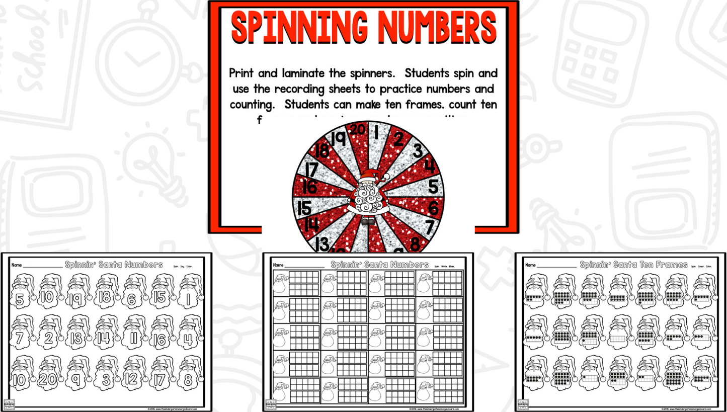 Santa Math and Literacy Centers