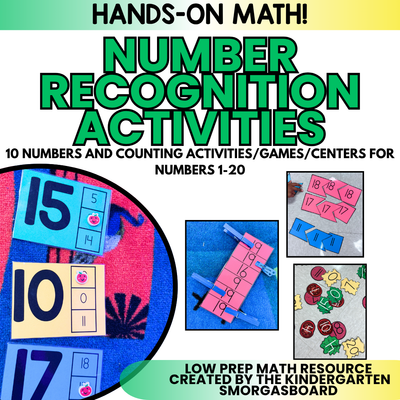 Numbers 1 To 20: Number Recognition Activities and Games