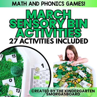 Kindergarten Sensory Bin Activities: March, St. Patrick's Day And Weather