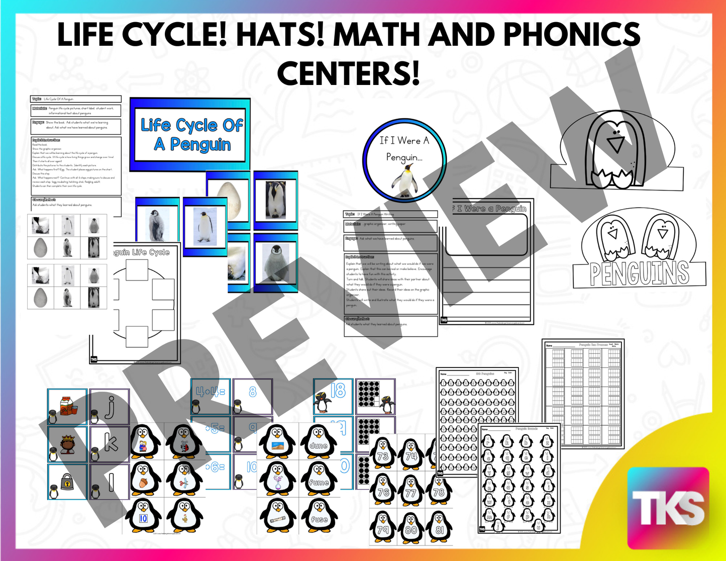 Penguins And Penguin Science Activities for Kindergarten & 1st Grade