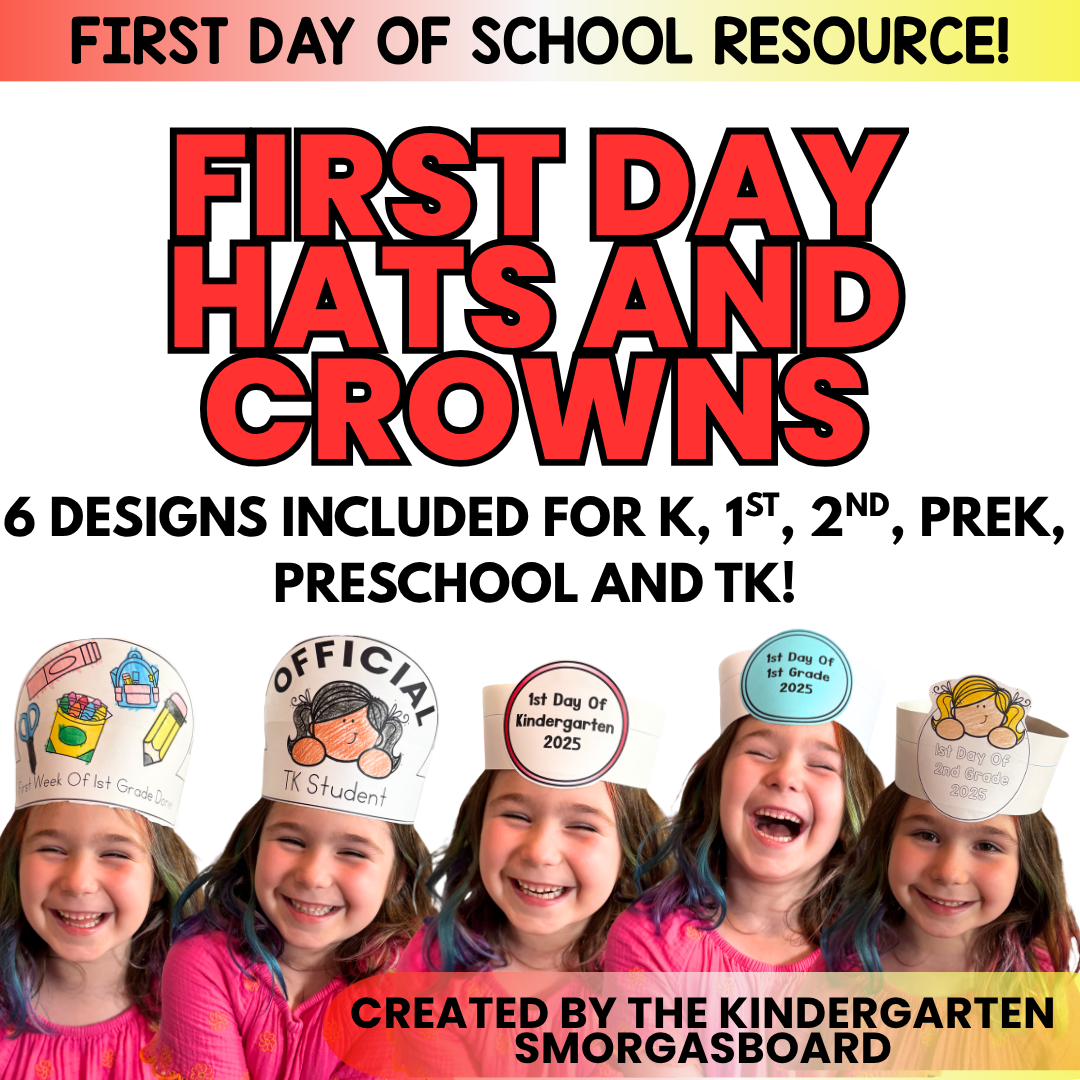 First Day of School Hats And First Day Crowns
