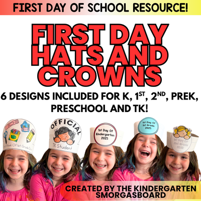 First Day of School Hats And First Day Crowns