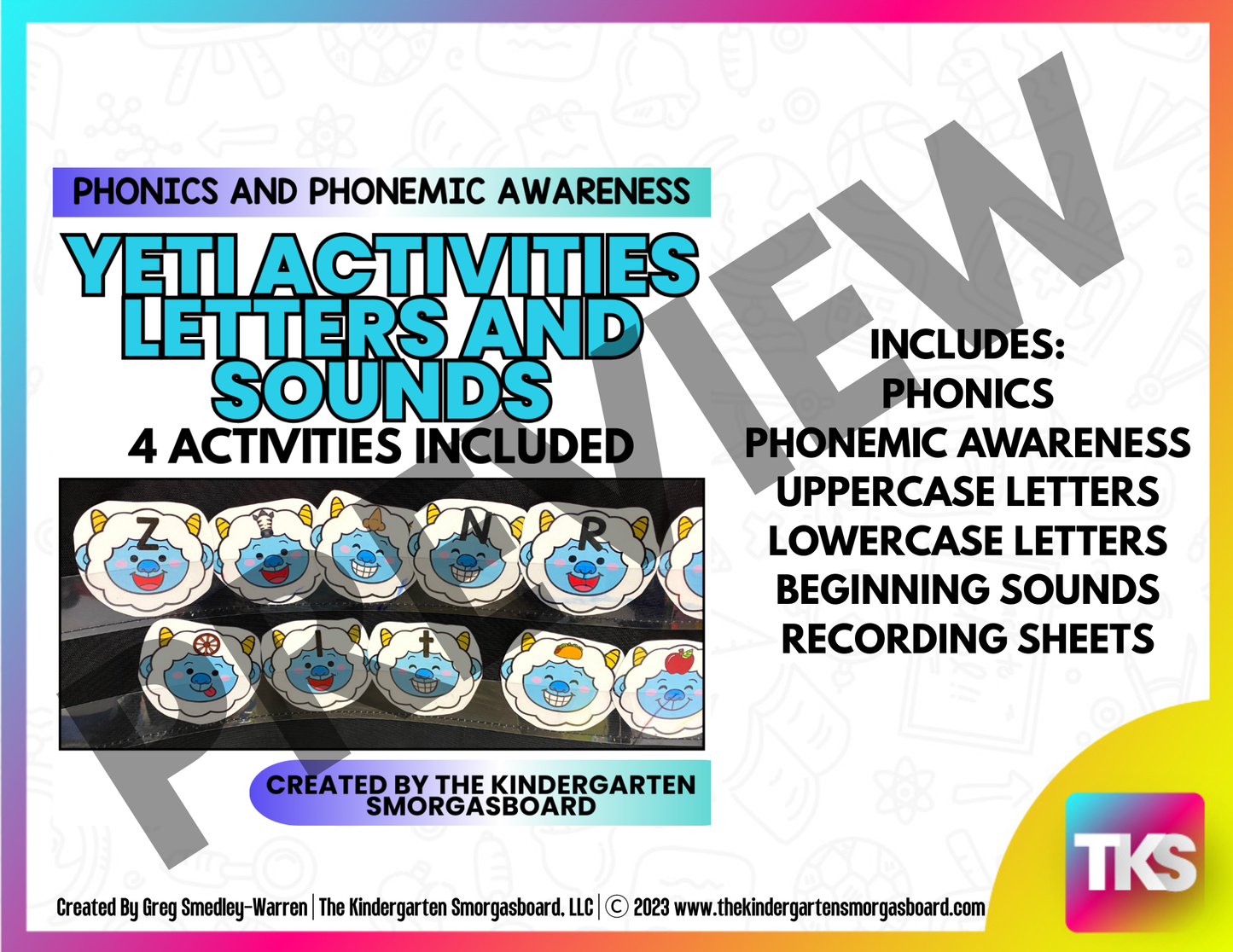 Yeti Activities: Winter Phonics And Phonemic Awareness Activities