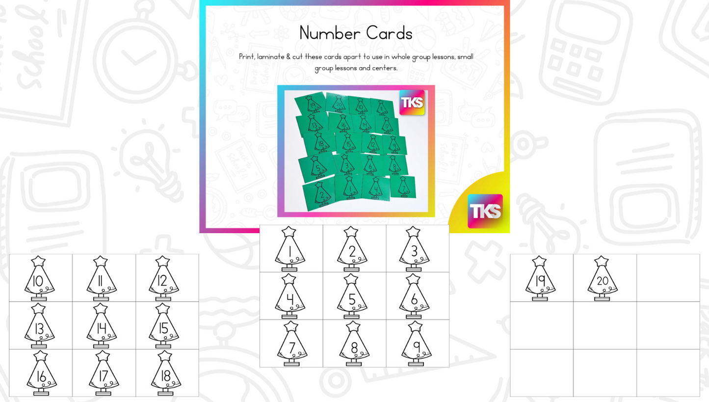 ELA & Math Low Prep Worksheets & Games Kindergarten Print It Up! December Print It Up!