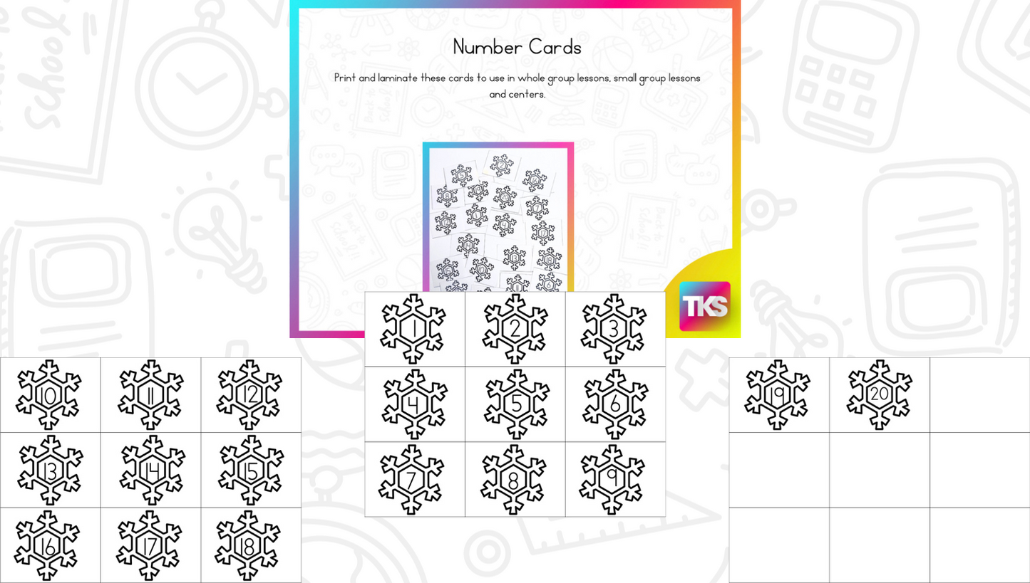 ELA & Math Low Prep Worksheets & Games Kindergarten Print It Up! January