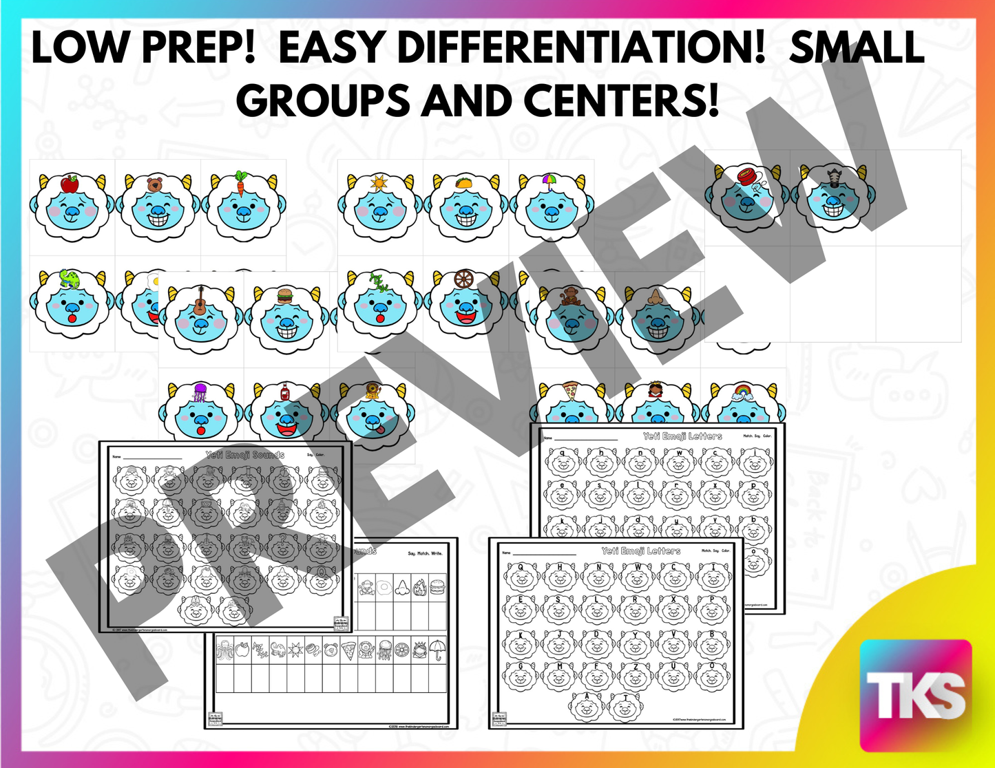 Yeti Activities: Winter Phonics And Phonemic Awareness Activities