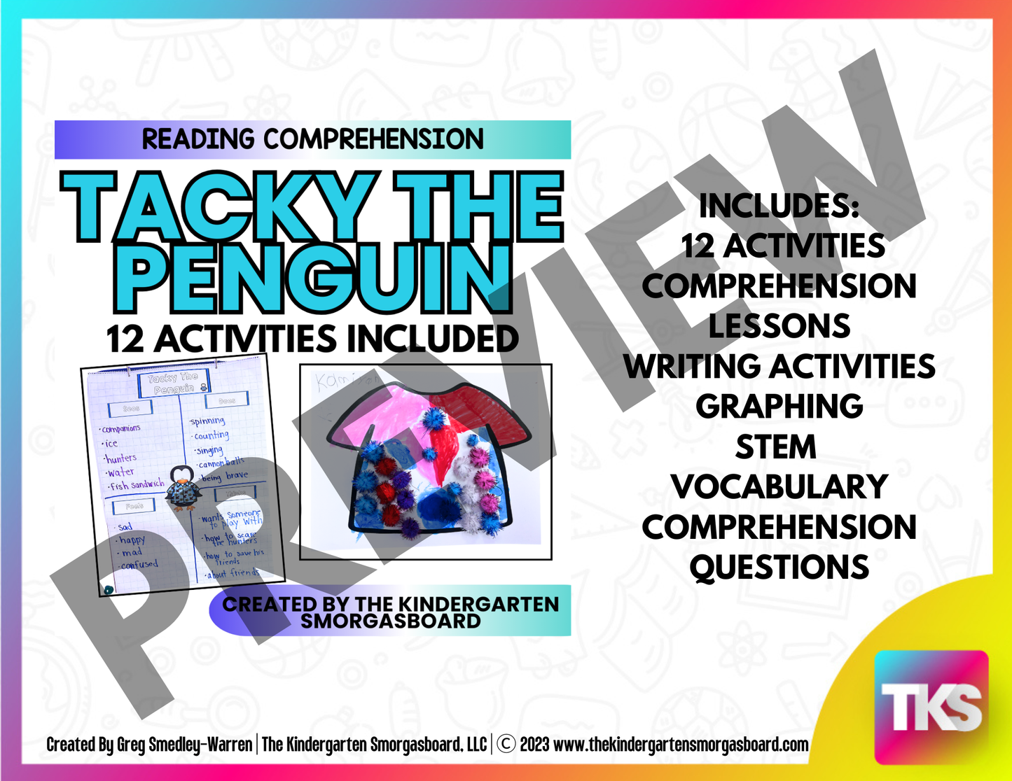 Tacky The Penguin Activities, STEM & Comprehension Worksheets