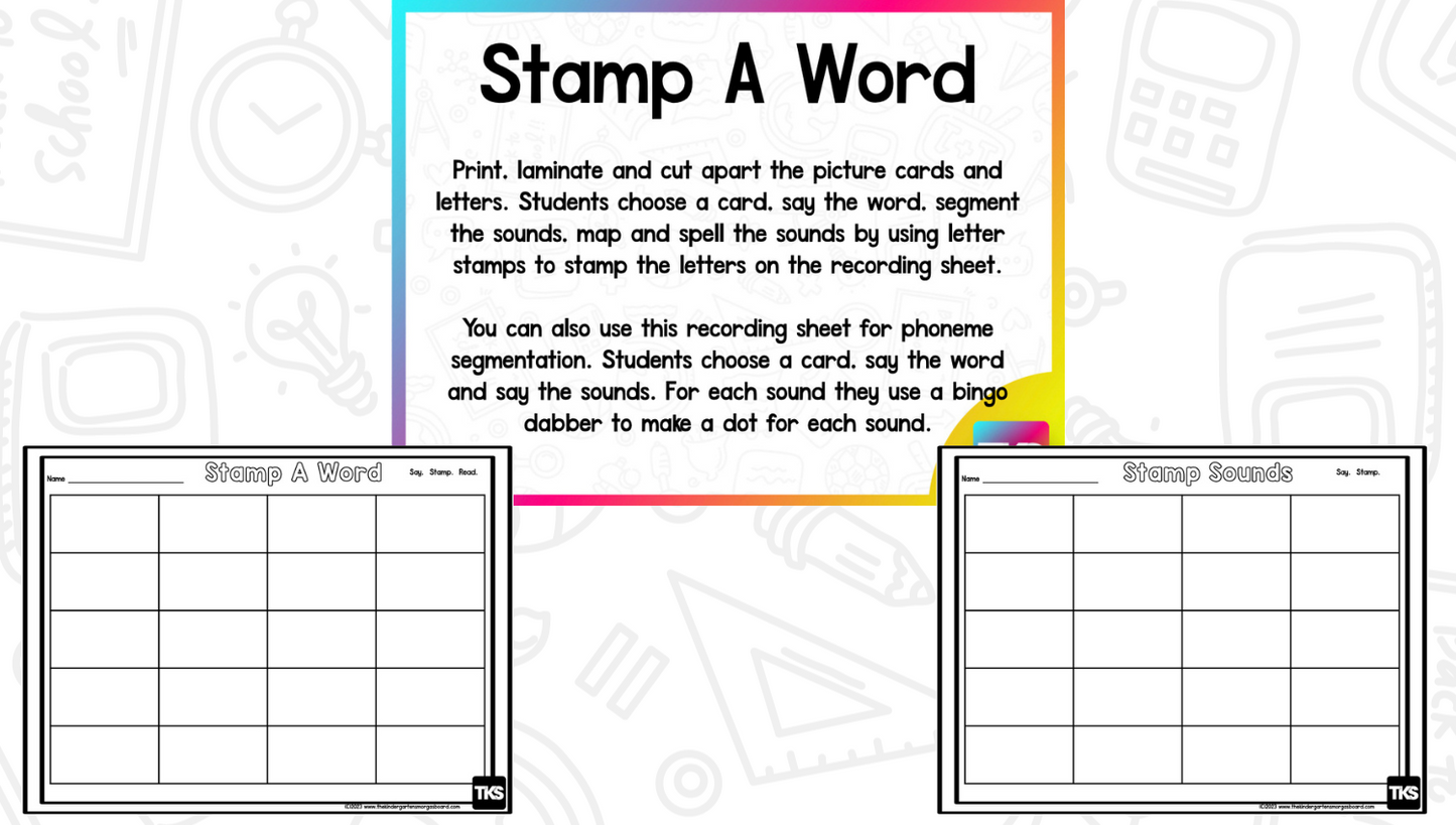 Blends and Digraphs Word Work Centers