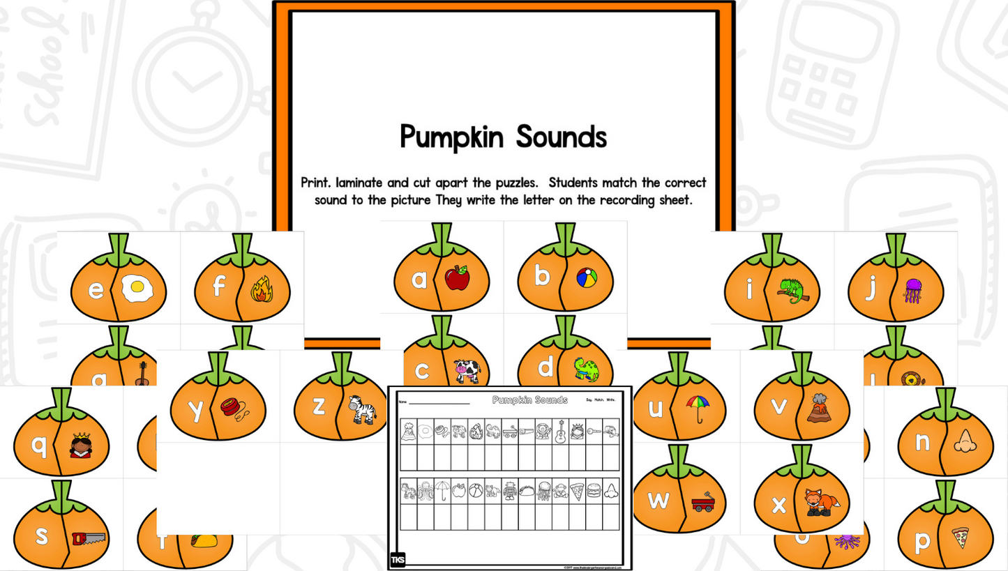 Pumpkin Learning: Letters, Sounds, Numbers, and Counting