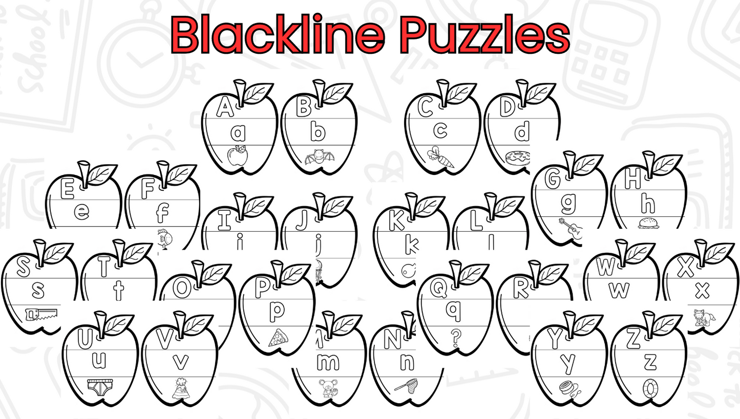 Apple Letters & Sounds Puzzles & Spinners