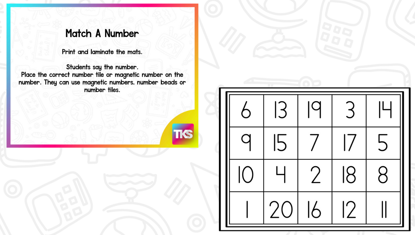 Number Recognition Centers