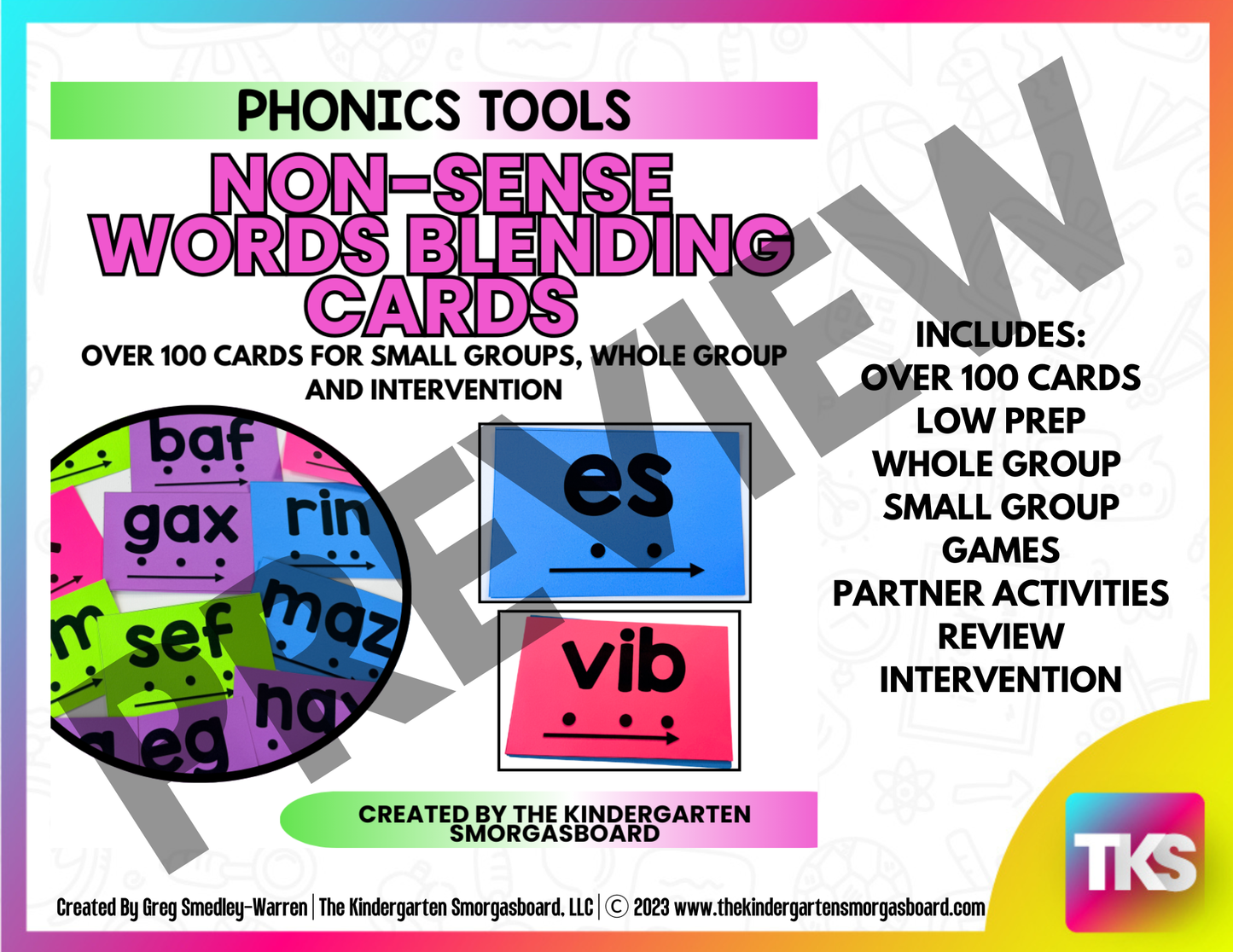 Nonsense Words: Nonsense Word Fluency Cards