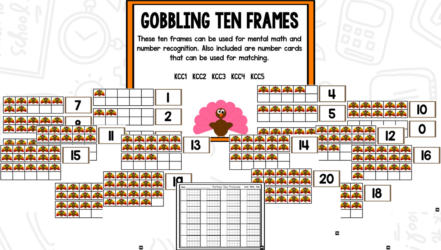 Thanksgiving  Math and Literacy Centers