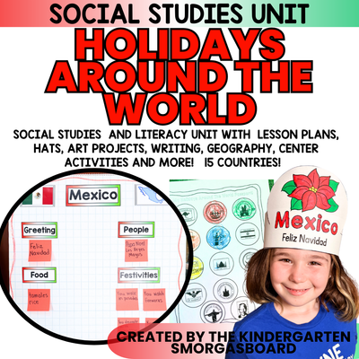 Christmas And Holidays Around the World: An Editable  Research and Writing Project PLUS Centers!