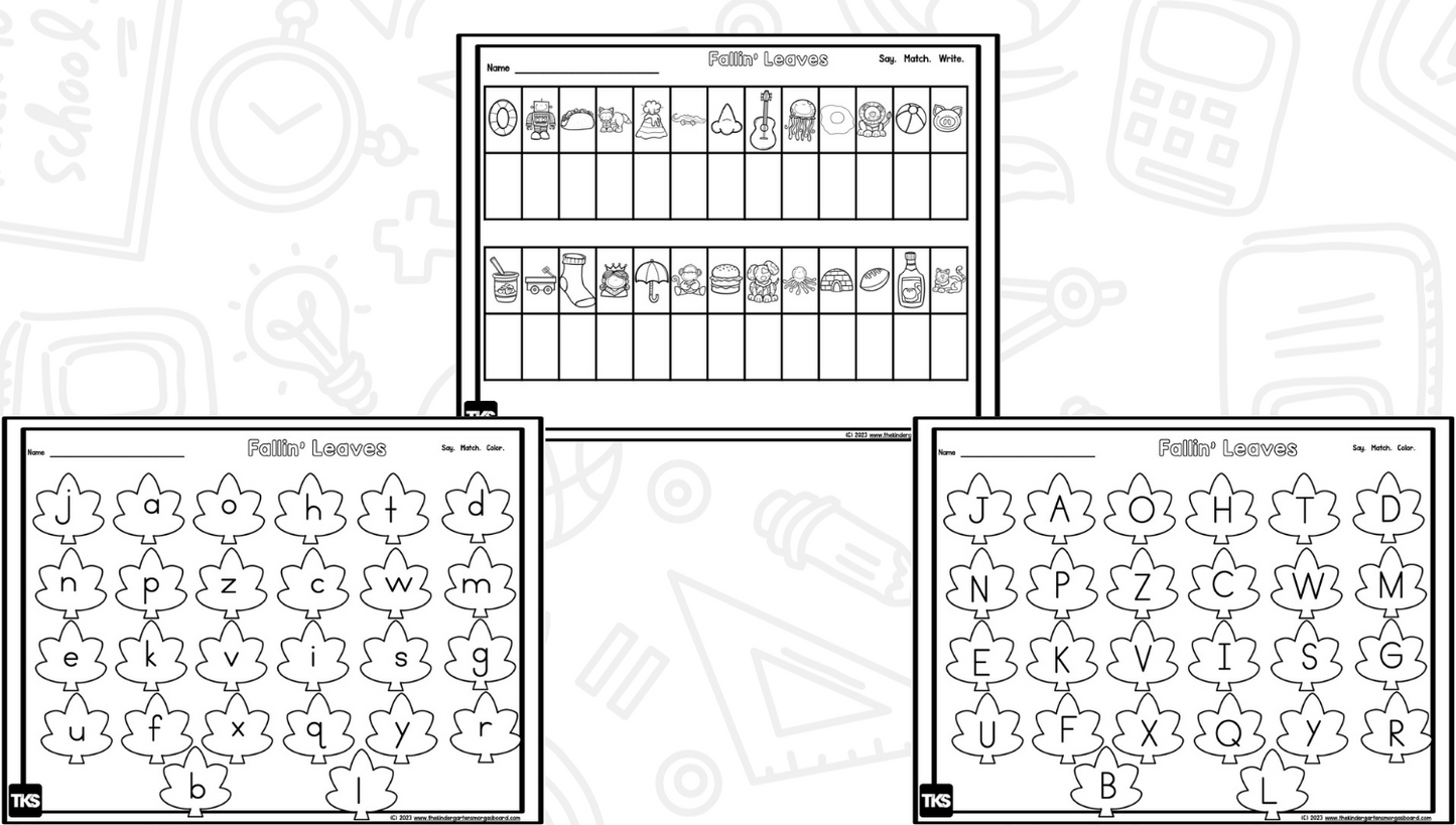Falling Leaves Letters & Sounds Centers
