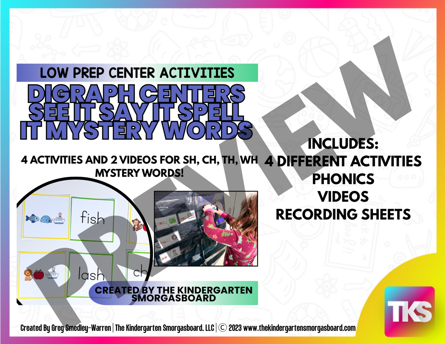 Digraphs: See It! Say It! Spell It! Mystery Words Digraph Game!