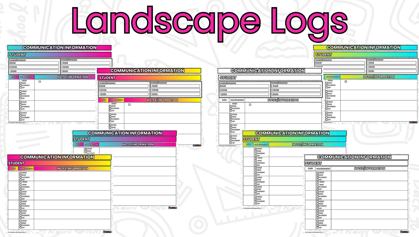 Family Communication Logs - Editable Documentation Forms