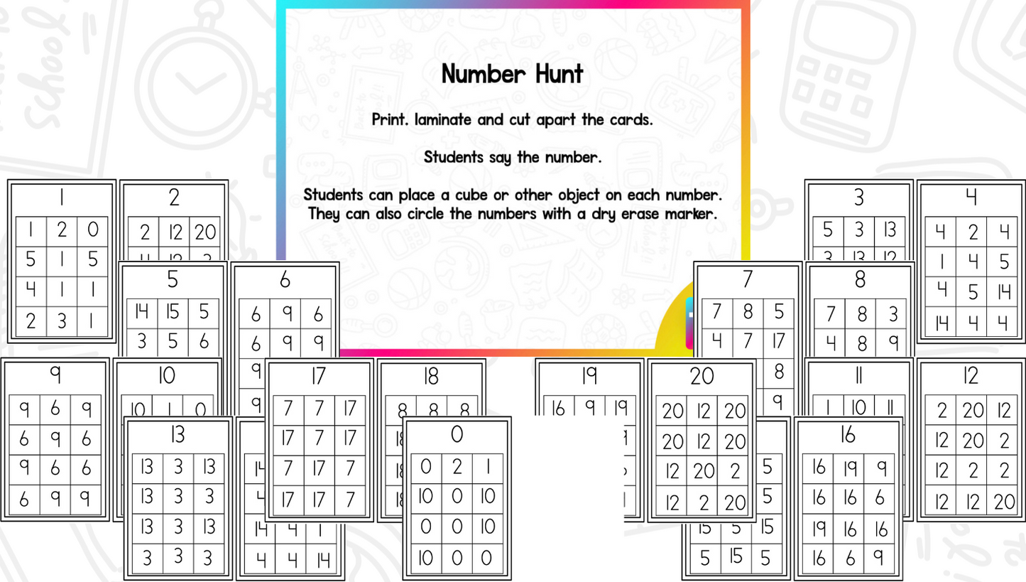 Number Recognition Centers