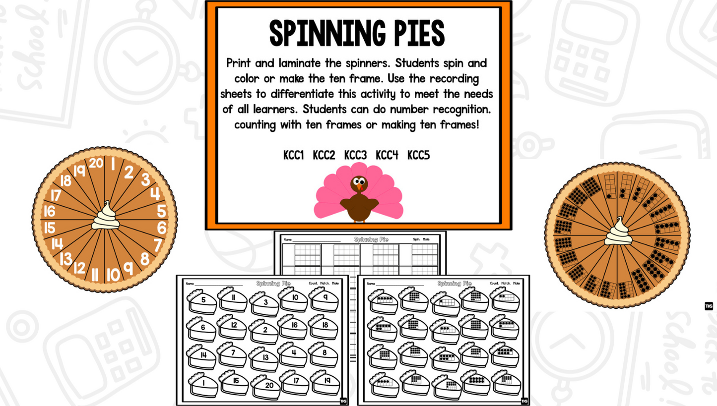 Thanksgiving  Math and Literacy Centers