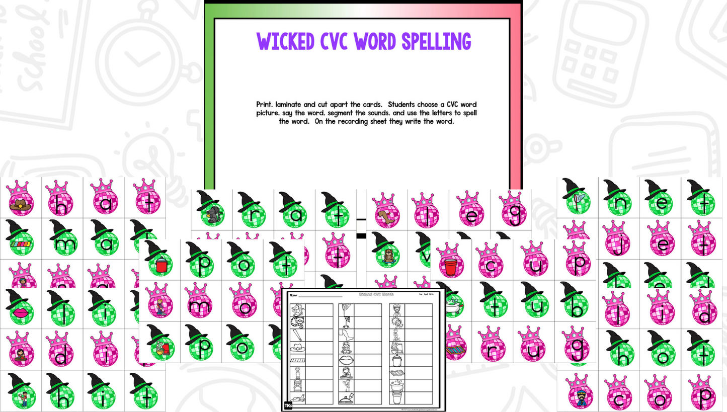 Wicked Witch & Princess Math & Phonics Activities