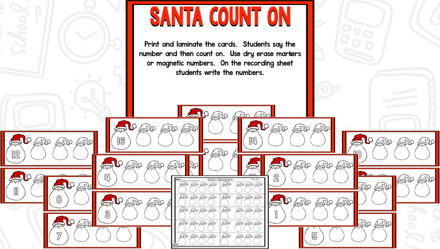 Santa Math and Literacy Centers