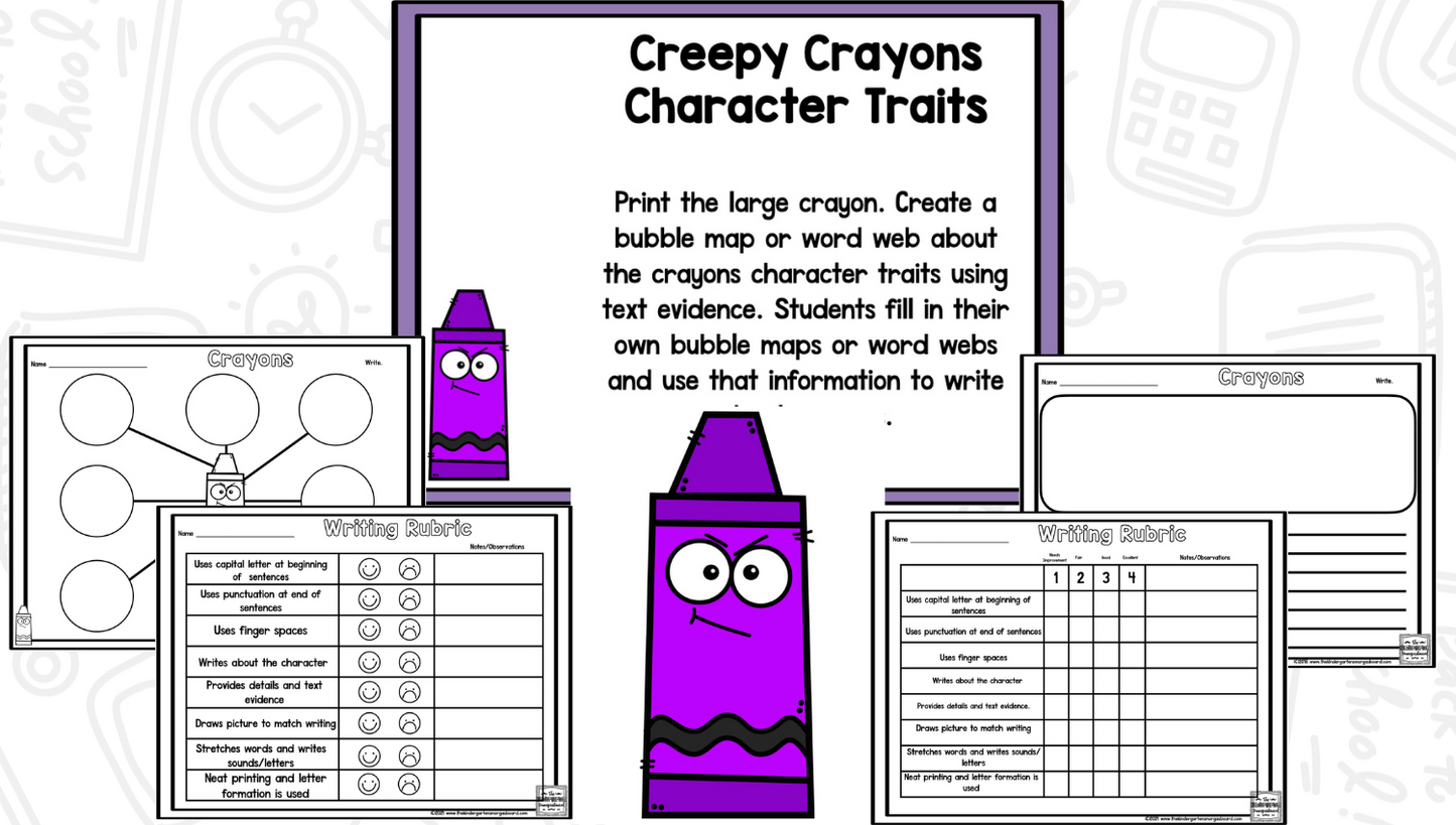 Creepy Crayon - Reading Comprehension Strategies & Activities