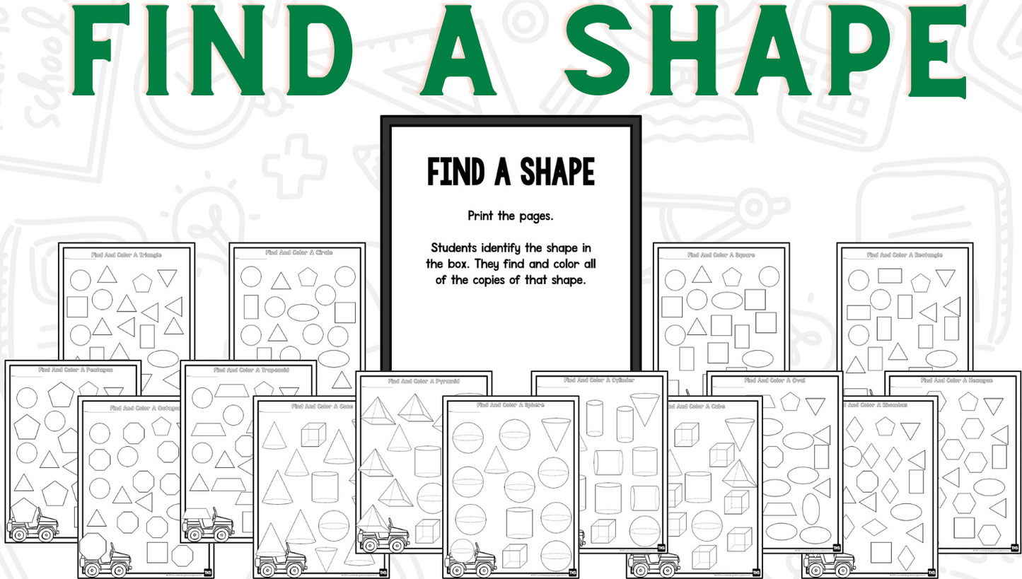 Shapes Bootcamp:  A 2D and 3D Shapes Unit (No Theme)