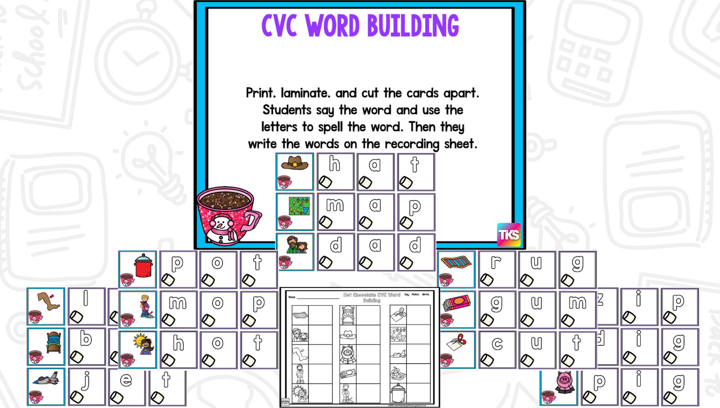 Hot Chocolate Literacy Centers