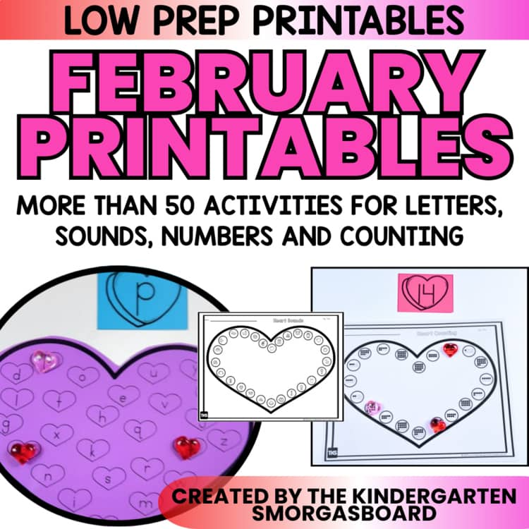 February Activities: Print It Up! February Low Prep Games