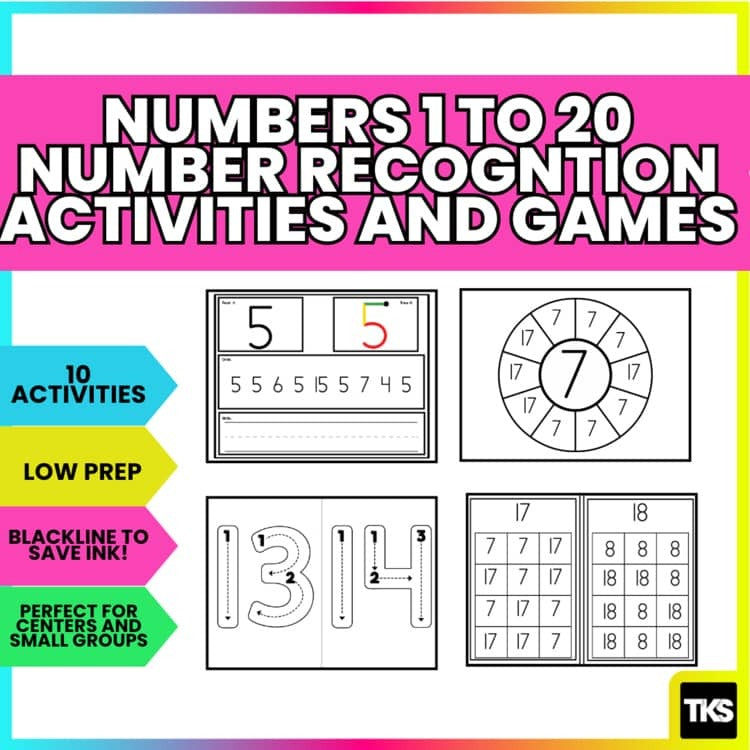 Numbers 1 To 20: Number Recognition Activities and Games